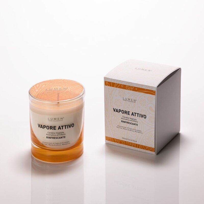 VEGETABLE CANDLE ACTIVE STEAM REFRESHING 200 ML - ORANGE