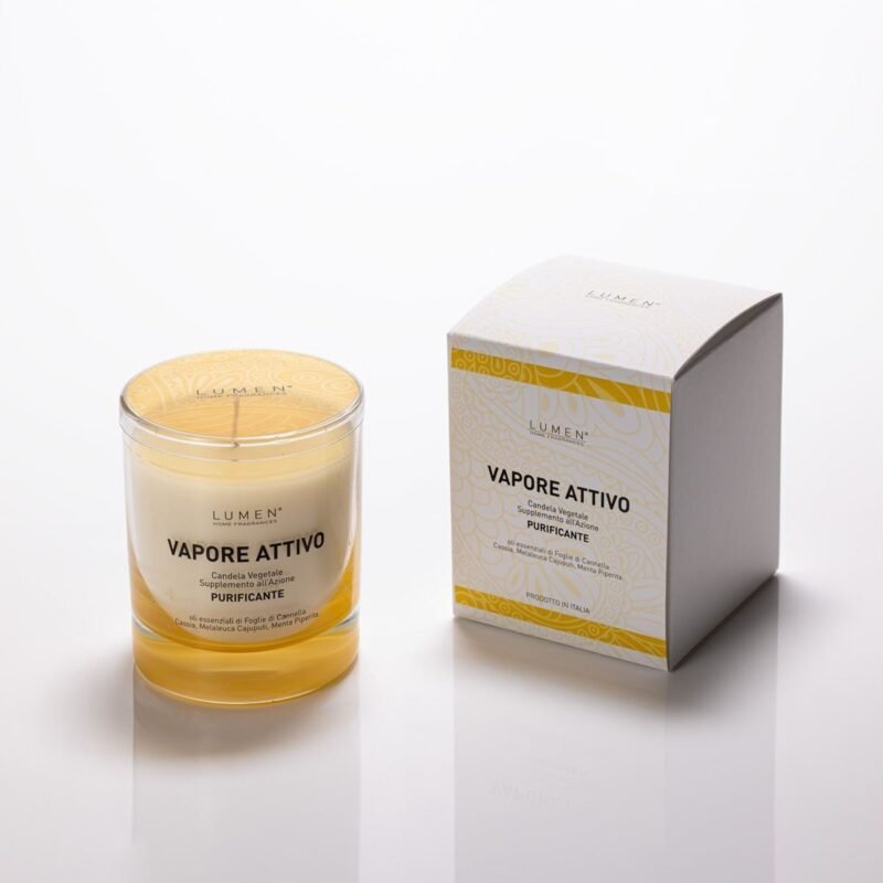 VEGETABLE CANDLE ACTIVE STEAM PURIFYING ML.200 - YELLOW