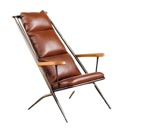 wooden armrests armchair