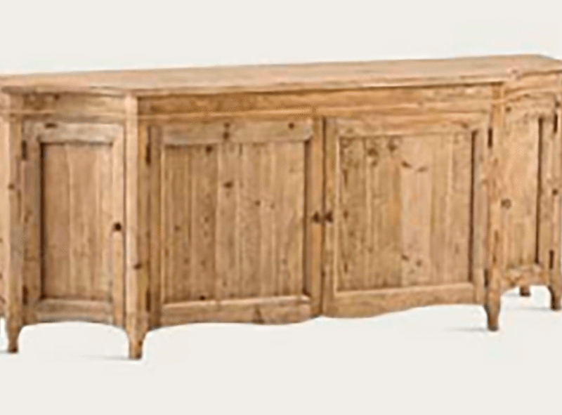 Solid old pine wood console