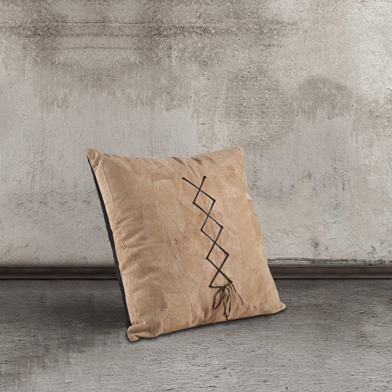 Cushion with laces
