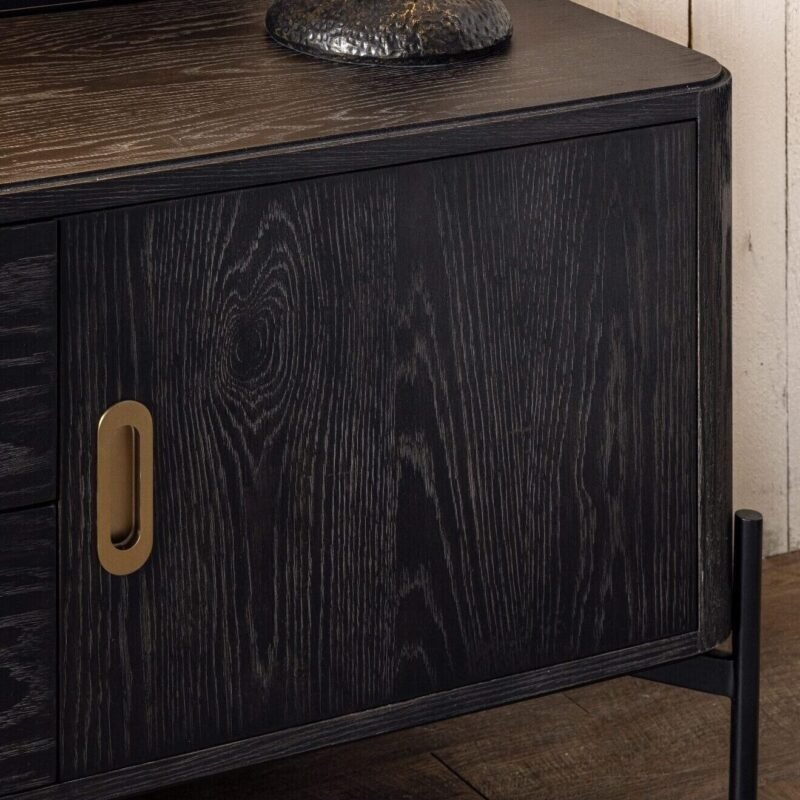 Oak wood in Burnished color console