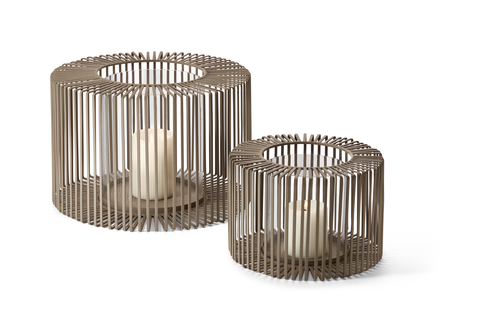 Oslo Low Lantern Large-Powder Coated Steel & Glass