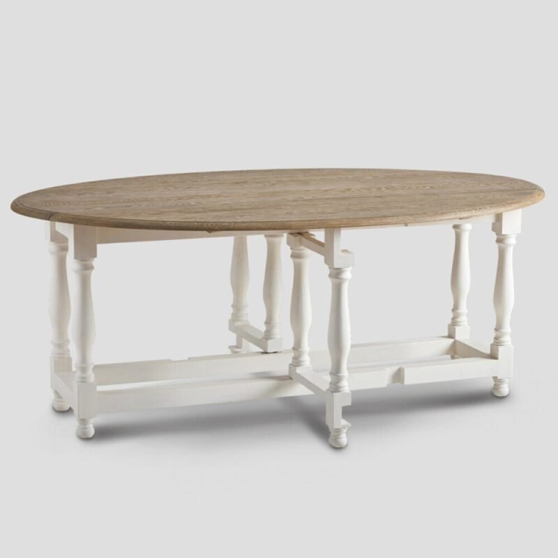 white lacquered wooden table